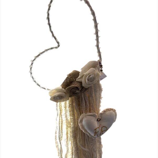 ATRAPA SUEÑOS CORAZÓN 3 FLORES