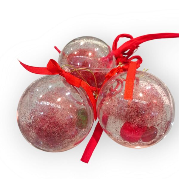 ESFERAS ACRILICAS ENCASTRABLES NAVIDAD x2