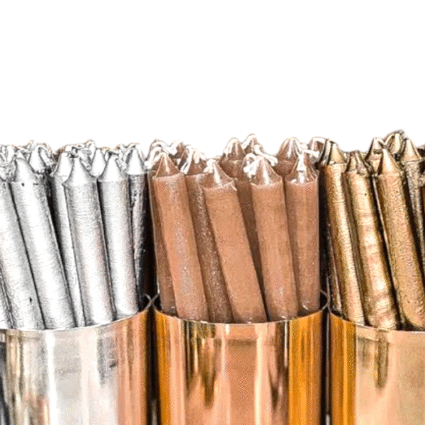 VELA GRUESA PLATEADA DORADA