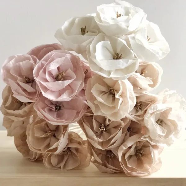 FLORES DE TELA X UNIDAD